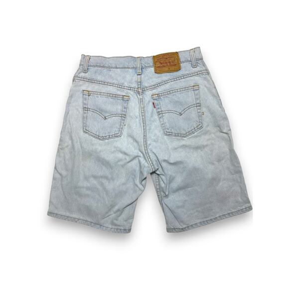 Vintage Levi 550 High Rise Denim Shorts Light Wash Size 11 - Picture 9 of 10